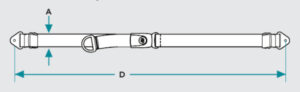 Bodypoint non padded hip belt specifications drawing