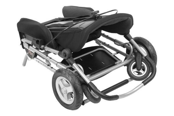 Pixi stroller in folded position