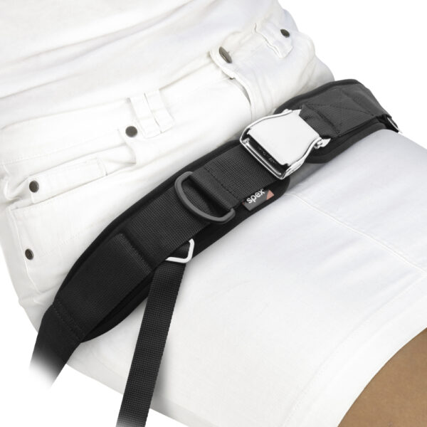 Spex four point hip belt with latch buckle