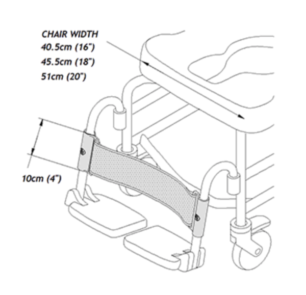 Bodypoint Aeromesh Shower Calf Support Commodes and Shower Chairs GTK