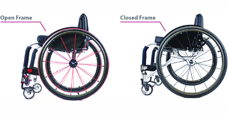 Tiga closed vs open frame - Rigid Manual Wheelchair