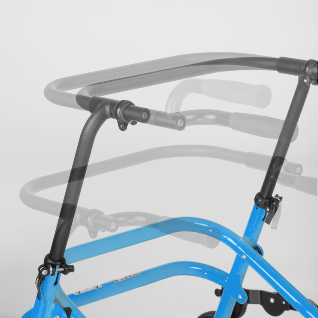 Image showing rail adjustments on the Flux walker