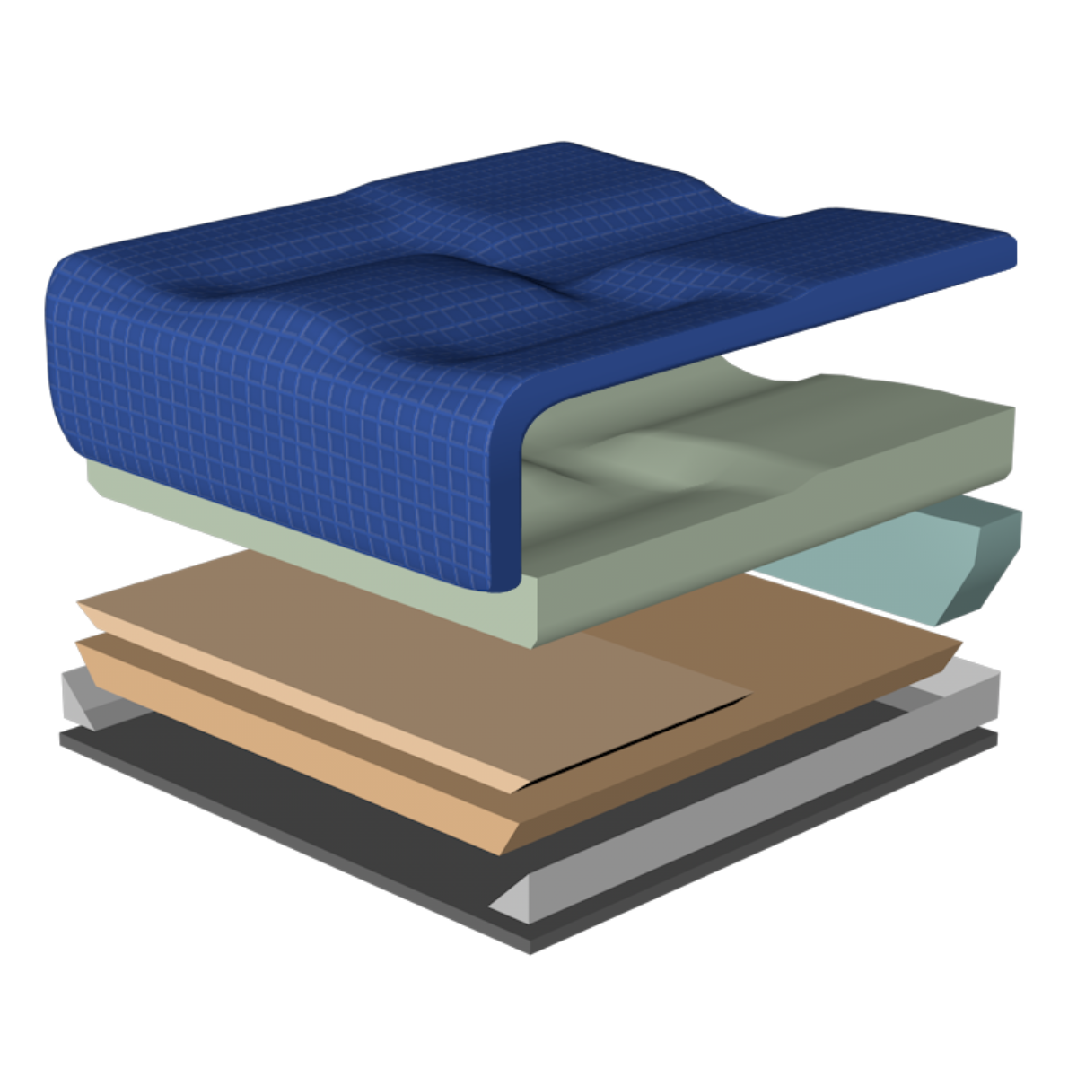 Blake Medical Geo-Matrix Hybrid cushion - expanded view