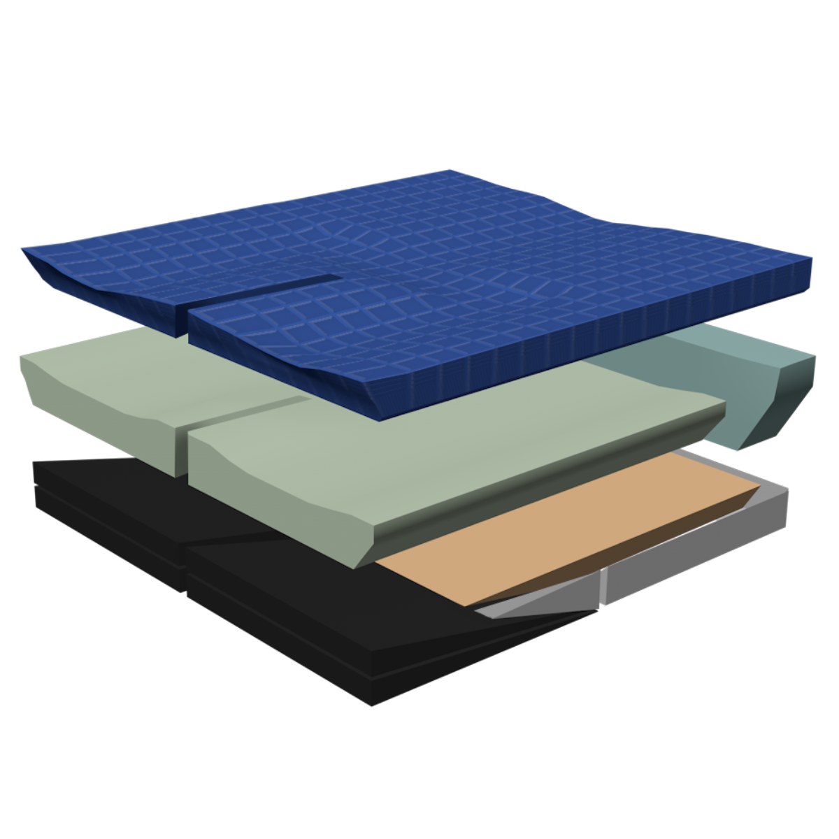 Blake Medical Geo-Matrix Split cushion - expanded view